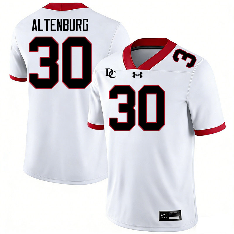 Davidson Wildcats #30 Hudson Altenburg College Football Jerseys,Uniforms-White